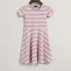 GANT Pink Striped Spin Logo Dress -Angel & Rocket Shop 782753s