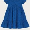 Monsoon Blue Broderie Point Collar Dress -Angel & Rocket Shop 809786s