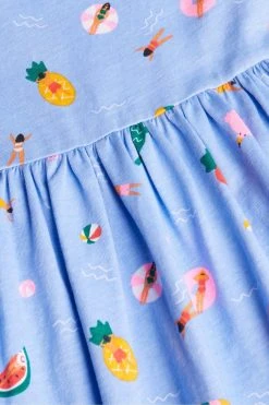 Angels By Accessorize Blue Funshine Print Jersey Dress -Angel & Rocket Shop 813993s3