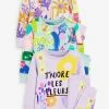 Next Lilac/Teal 3 Pack Floral/Character Cotton Snuggle Pyjamas (9mths-8yrs) -Angel & Rocket Shop 832640s
