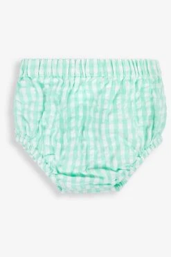 Jojo Maman Bebe JoJo Maman Bébé 3-Piece Gingham Bunny Embroidered Dress With Knickers & Floppy Hat Set -Angel & Rocket Shop 847829s4