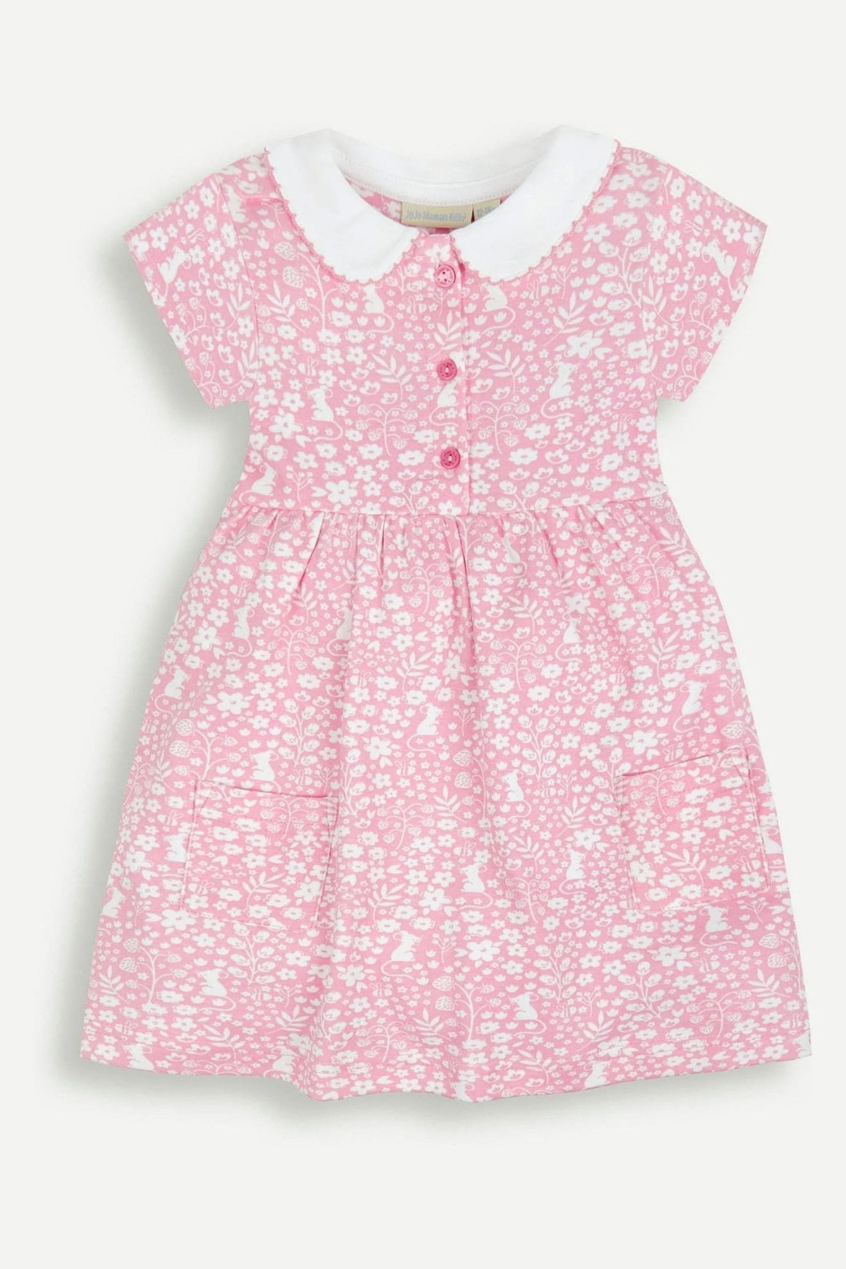 Jojo Maman Bebe JoJo Maman Bébé Mouse Floral Print With Pet In Pocket Peter Pan Dress 3 Jojo Maman Bebe JoJo Maman Bébé Mouse Floral Print With Pet In Pocket Peter Pan Dress