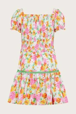 Monsoon Green Ditsy Shirred Dress 5 Monsoon Green Ditsy Shirred Dress -Angel & Rocket Shop 930834s2