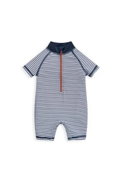 Mamas & Papas Blue Striped Short Sleeve Rashsuit -Angel & Rocket Shop 931461s2