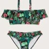 Monsoon Black Palm Print Frill Bikini Set -Angel & Rocket Shop 940159s
