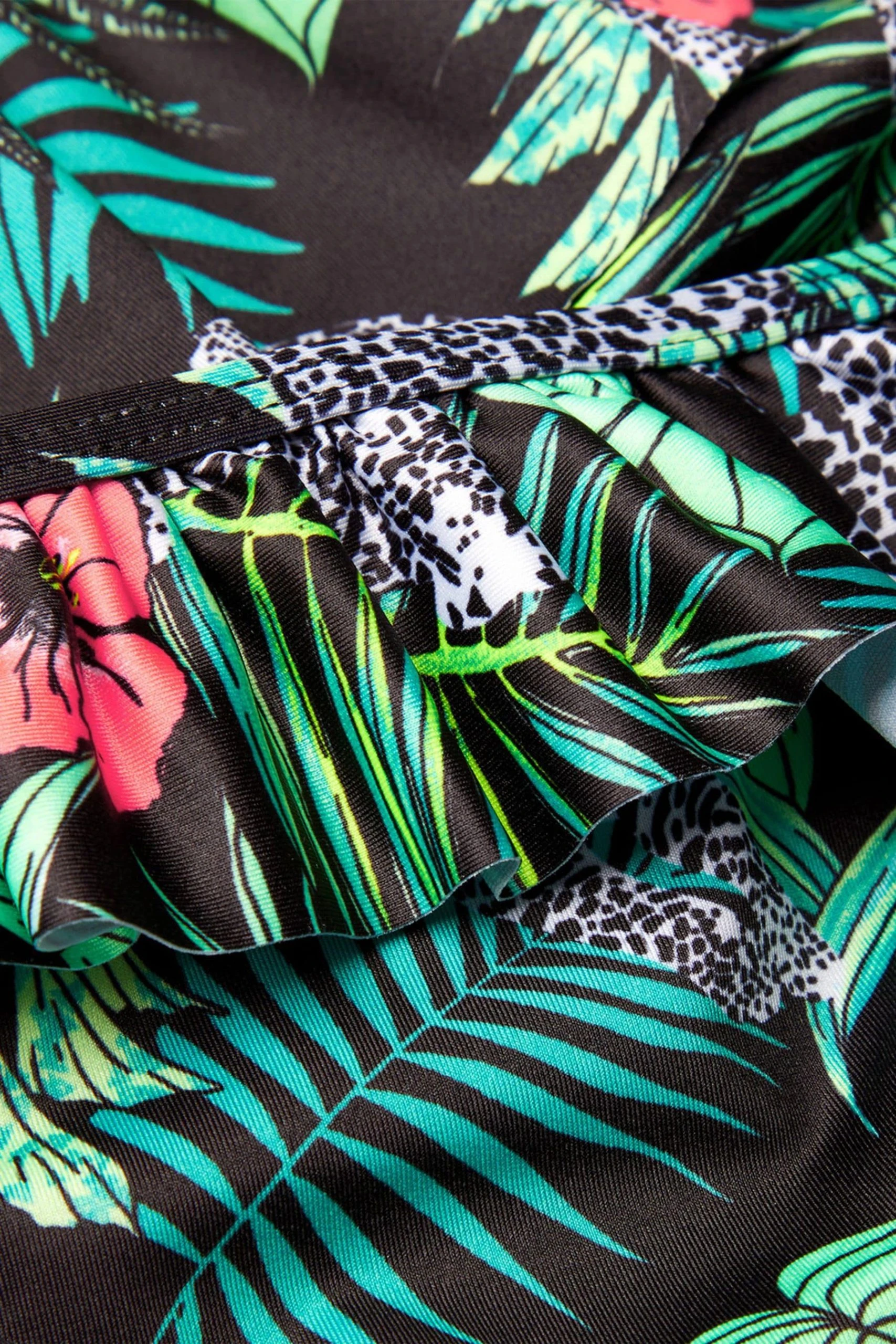 Monsoon Black Palm Print Frill Bikini Set 5 Monsoon Black Palm Print Frill Bikini Set - Image 3