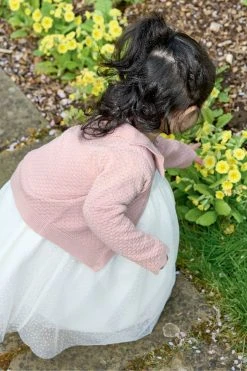 Mamas & Papas Flock White Spot Mesh Dress -Angel & Rocket Shop 947006s2