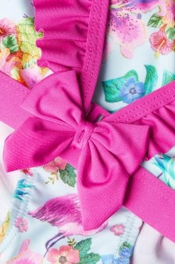 Monsoon Blue Flamingo Tropical Ruffle Bikini Set -Angel & Rocket Shop 951548s3