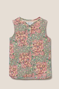 White Stuff Pink Casey Printed Vest -Angel & Rocket Shop 967551s5