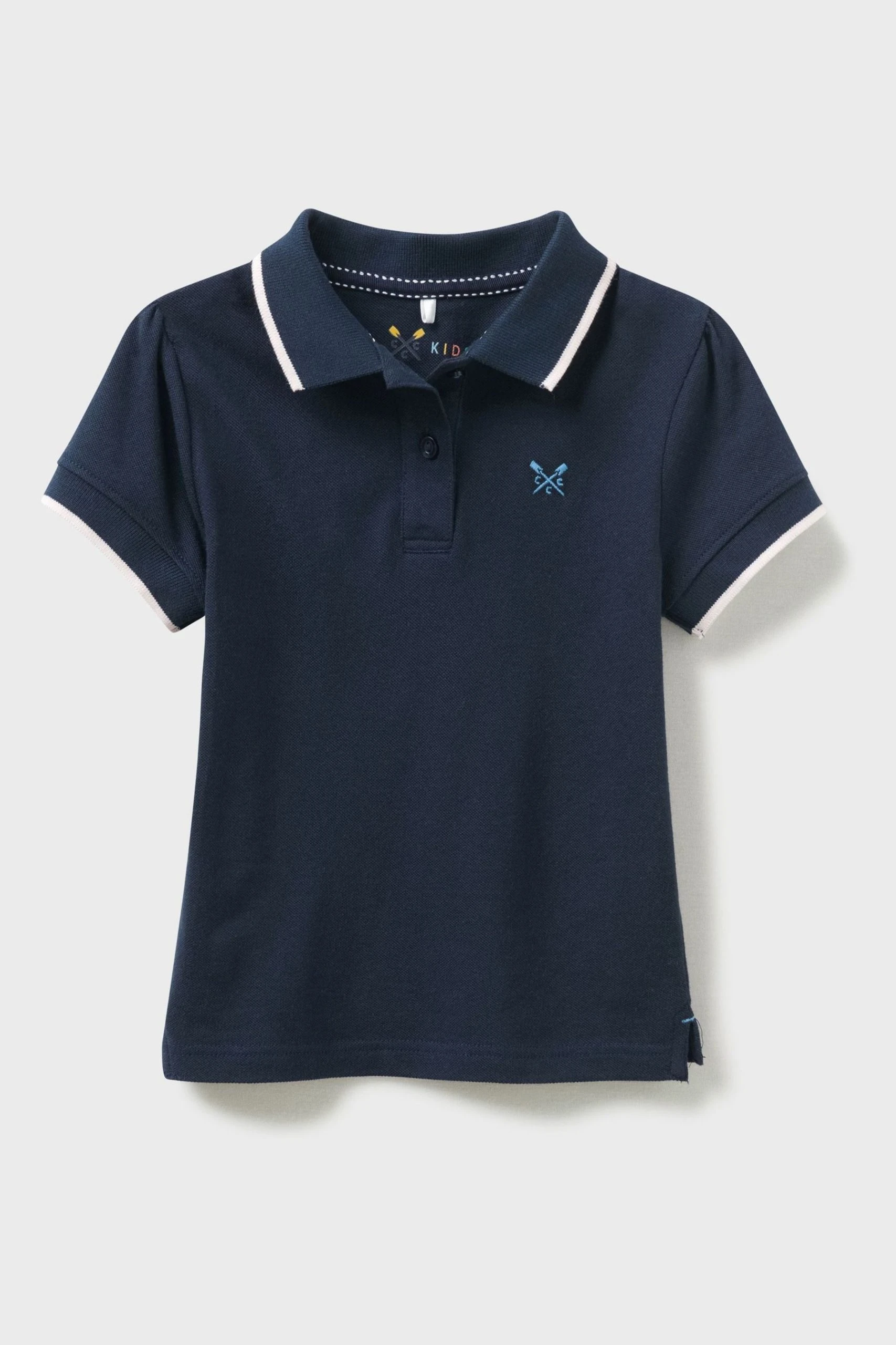 Crew Clothing Company Blue Organic Cotton Casual Polo Shirt 3 Crew Clothing Company Blue Organic Cotton Casual Polo Shirt