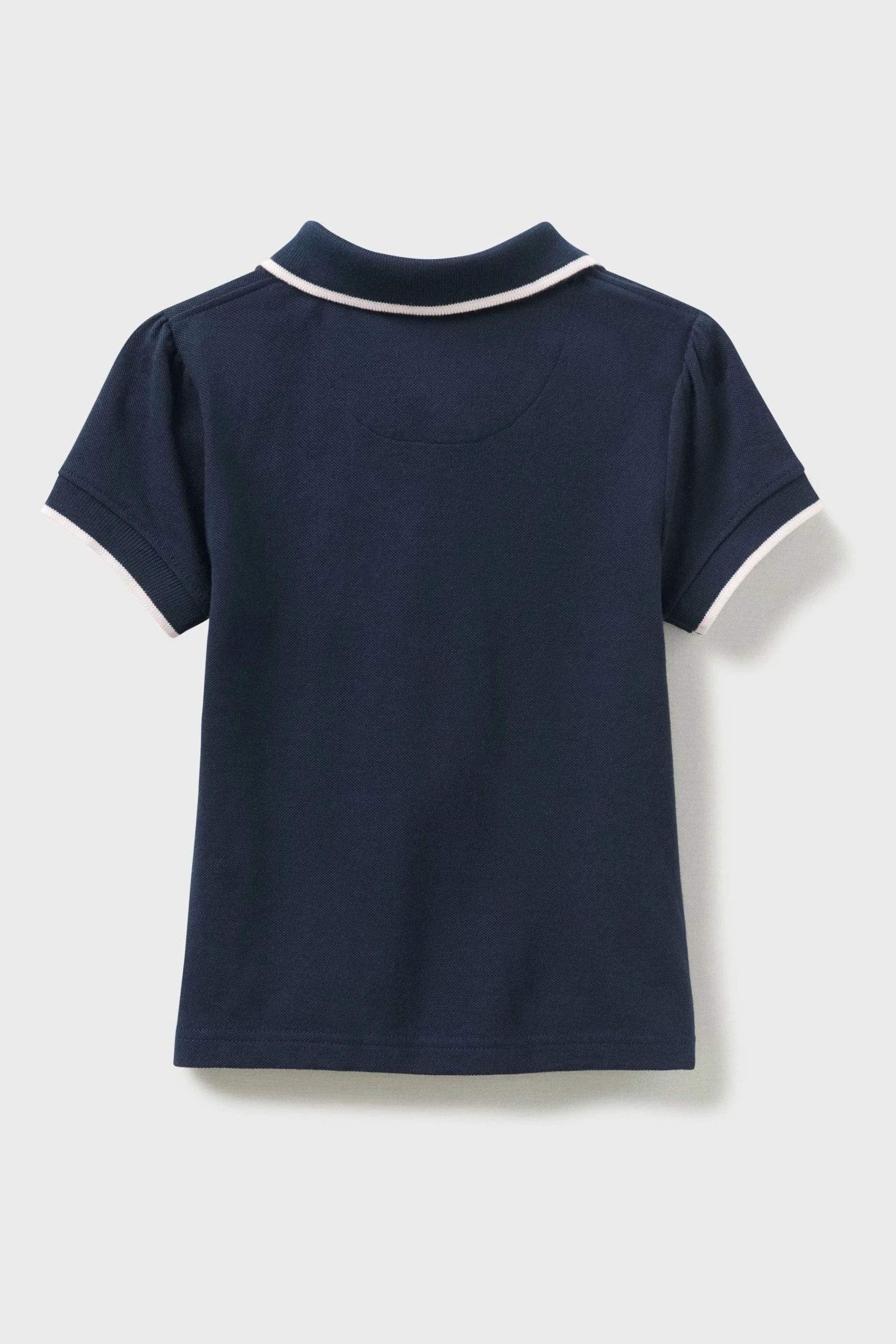 Crew Clothing Company Blue Organic Cotton Casual Polo Shirt 4 Crew Clothing Company Blue Organic Cotton Casual Polo Shirt - Image 2