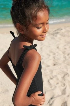 Next Black Textured Swimsuit (3-16yrs) -Angel & Rocket Shop 977 129s3
