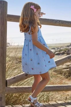 Jojo Maman Bebe JoJo Maman Bébé Gingham Floral Embroidered Dress 11 Jojo Maman Bebe JoJo Maman Bébé Gingham Floral Embroidered Dress -Angel & Rocket Shop 993747s5