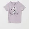 Polarn O. Pyret Polarn O Pyret Purple Organic Cotton Cat Print T-Shirt -Angel & Rocket Shop A05447s
