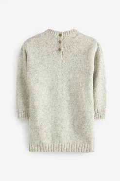 Next Neutral Embroidered Knitted Dress (3mths-7yrs) -Angel & Rocket Shop A07088s5