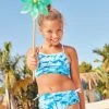 Animal Blue Splashing Recycled Girls Reversible Bikini -Angel & Rocket Shop A34925s