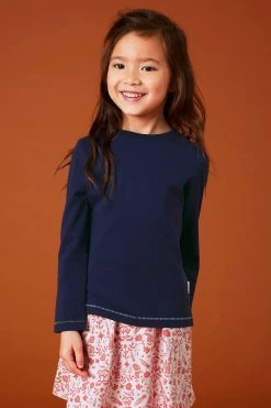 White Stuff Blue Abbey Long Sleeve T-Shirt -Angel & Rocket Shop A54201s4