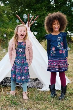 Monsoon Blue Floral Embellished Long Sleeve T-Shirt 9 Monsoon Blue Floral Embellished Long Sleeve T-Shirt -Angel & Rocket Shop A54891s2