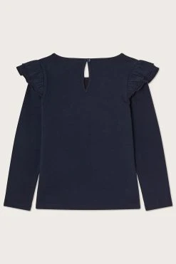 Monsoon Blue Floral Embellished Long Sleeve T-Shirt 13 Monsoon Blue Floral Embellished Long Sleeve T-Shirt -Angel & Rocket Shop A54891s6