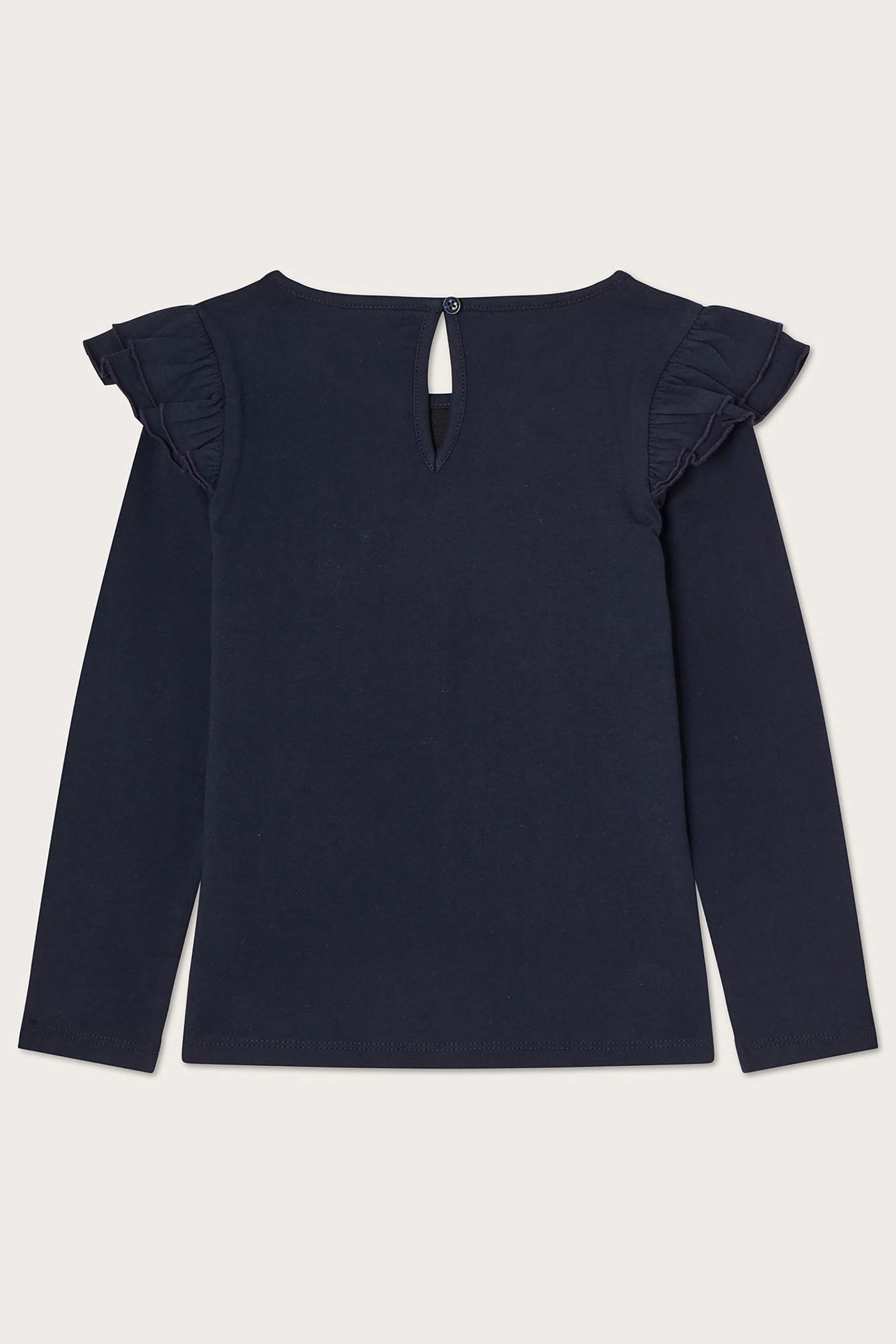 Monsoon Blue Floral Embellished Long Sleeve T-Shirt 8 Monsoon Blue Floral Embellished Long Sleeve T-Shirt - Image 6