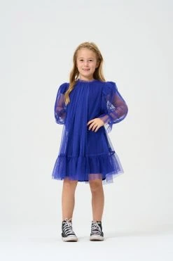 Angel & Rocket Blue Xen Mesh Layer Dress