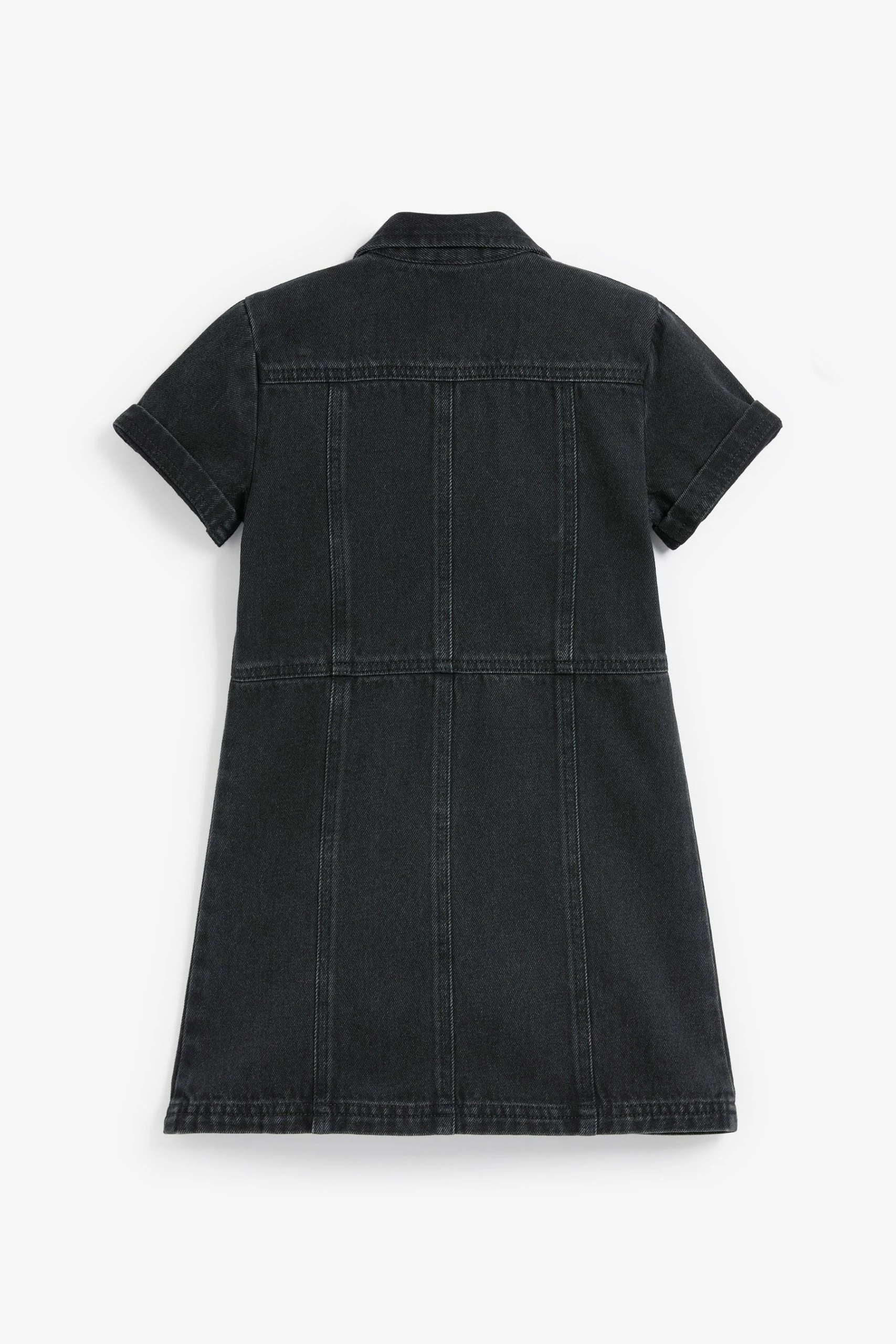 Next Black Fitted Denim Dress (3-16yrs) 7 Next Black Fitted Denim Dress (3-16yrs) - Image 5