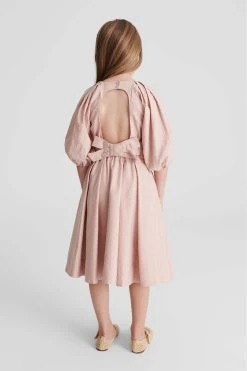 Reiss Marlie Junior Bow Back Linen Top -Angel & Rocket Shop A76472s4