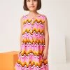 Next Pink Wave Print Sleeveless Relaxed Dress (3-16yrs) 1 Next Pink Wave Print Sleeveless Relaxed Dress (3-16yrs) -Angel & Rocket Shop A78 310s