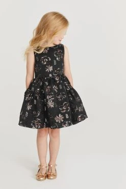 Baker By Ted Baker Black Jacquard Dress -Angel & Rocket Shop A87 575s3