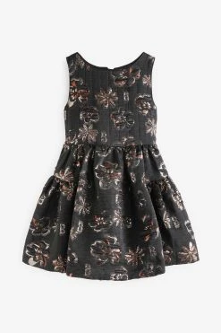 Baker By Ted Baker Black Jacquard Dress -Angel & Rocket Shop A87 575s8