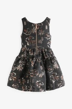 Baker By Ted Baker Black Jacquard Dress -Angel & Rocket Shop A87 575s9