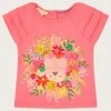 Monsoon Orange Baby Floral Lion T-Shirt -Angel & Rocket Shop A90255s