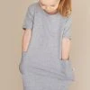 KIDLY Grey Organic Pocket Dress 2 KIDLY Grey Organic Pocket Dress -Angel & Rocket Shop A91193s