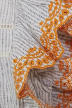 Reiss Casey Junior Striped Ruffle Sleeve Blouse -Angel & Rocket Shop A95124s7