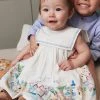 Next White Seaside Scene Print Baby Prom Dress (0mths-2yrs) -Angel & Rocket Shop AN3287s