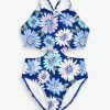 Abercrombie & Fitch Blue Cutout Swimsuit 1 Abercrombie & Fitch Blue Cutout Swimsuit -Angel & Rocket Shop C03259s