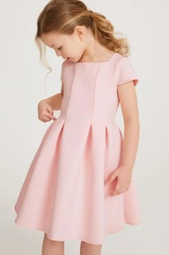 Baker By Ted Baker Pink Embossed Scuba Dress -Angel & Rocket Shop C05186s3