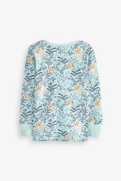 Next Blue Floral 3 Pack Pyjamas (9mths-12yrs) -Angel & Rocket Shop C06025s4