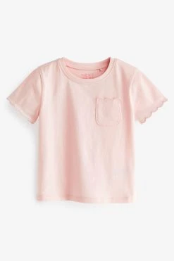 Next Scallop Cotton T-Shirt (3mths-7yrs) -Angel & Rocket Shop C08 468s4
