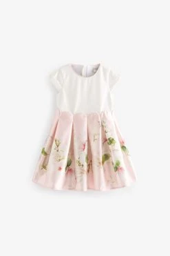 Baker By Ted Baker Pink Satin Mockable Dress -Angel & Rocket Shop C09194s5