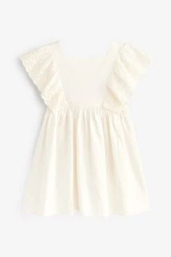 Next Broderie Soft Slub Jersey Dress (3-16yrs) -Angel & Rocket Shop C12 934s5