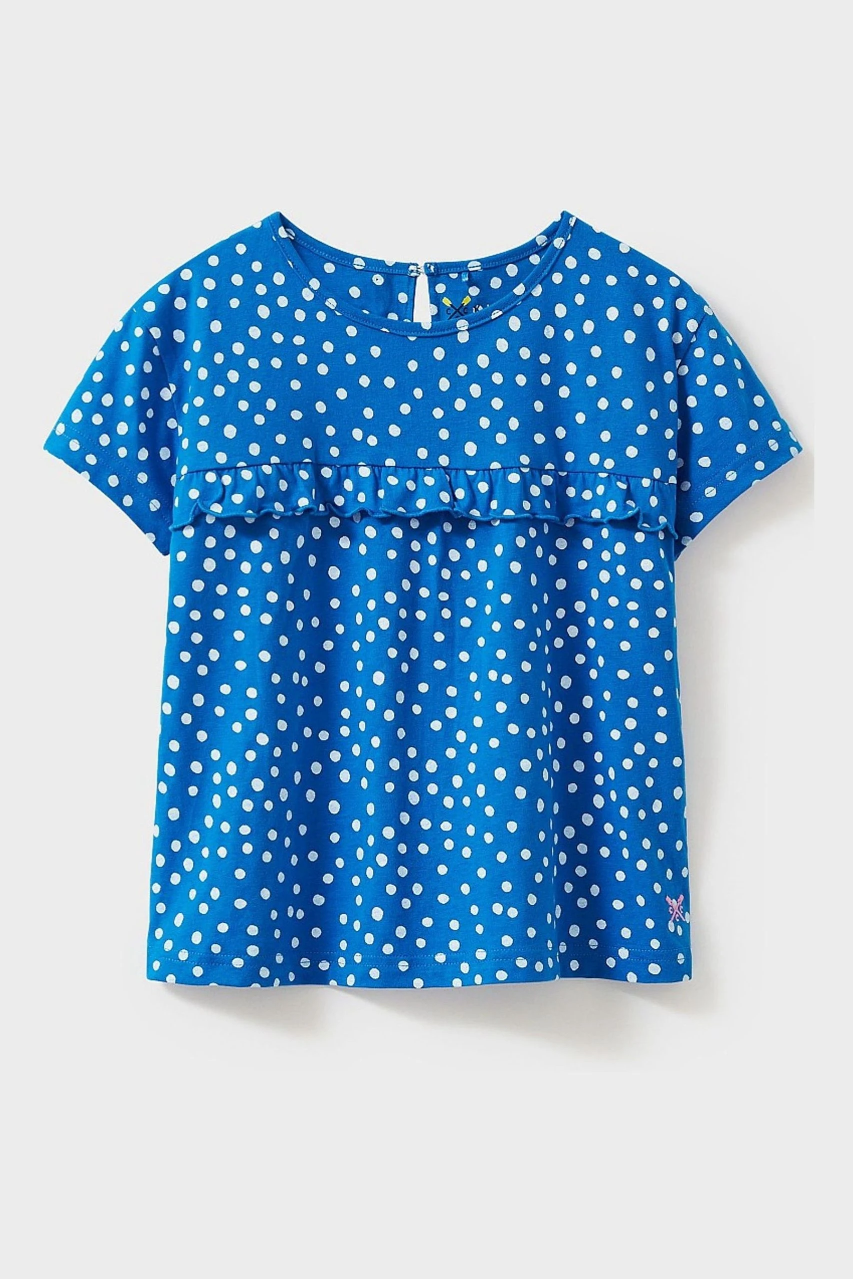Crew Clothing Company Blue Spot Cotton Casual Jersey Top 3 Crew Clothing Company Blue Spot Cotton Casual Jersey Top