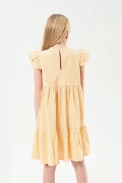 Angel & Rocket Yellow Theodora Embroidered Yolk Sleeveless Dress -Angel & Rocket Shop C16927s2