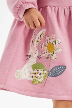 Next Pink Bunny Sweat Dress (3mths-7yrs) -Angel & Rocket Shop C19 441s3