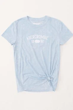 Abercrombie & Fitch Logo Tie Front T-Shirt