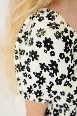 Next Patterned Puff Sleeve Dress (3-16yrs) -Angel & Rocket Shop C23 345s4