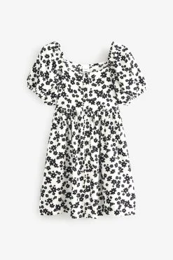 Next Patterned Puff Sleeve Dress (3-16yrs) -Angel & Rocket Shop C23 345s5