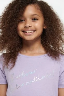 Barbour International Barbour® International Girls Lilac Purple Rossin T-Shirt -Angel & Rocket Shop C26527s4