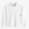 Calvin Klein Girls White Monogram Long Sleeve T-Shirt 2 Calvin Klein Girls White Monogram Long Sleeve T-Shirt -Angel & Rocket Shop C27655s