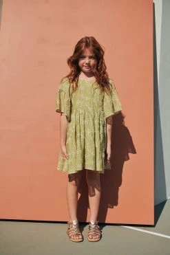 Next Soft Green Broderie Dress (3-16yrs) -Angel & Rocket Shop C30 174s3